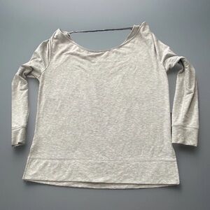 Victoria's Secret Heathered Oversized Top Sz SP Gray Athletic ActiveWear
